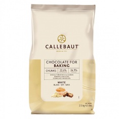 Термостабильные кусочки из белого шоколада Callebaut, 2,5 кг