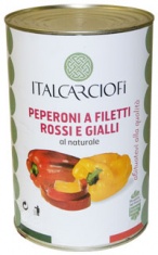 Перец на гриле в масле запеченный разноцветный Italcarciofi, 6x2650 мл, ж/б